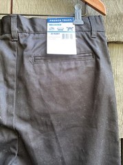 FRENCH TOAST BOYS Black RELAXED FLAT FRONT ADJ WAIST UNIFORM PANT 20 HUSKY T50