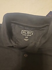 Authentic Galaxy School Uniforms, Black Polo, Size 14