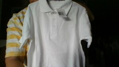 NWT! BACK 2 SCHOOL Authentic Galaxy White Uniform Shirt Size 7 EXCELLENT COND!