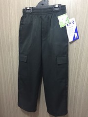 BNWT Boys Sz 16 LWR Brand Black Elastic Waist Cargo Side Pocket School Pants