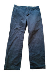 French Toast School Uniform Pants Boys 14 Husky Navy Blue Adjustable Waist