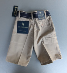 Boys Size 5 Khaki School Uniform Shorts U S Polo Assn New w/ Tags
