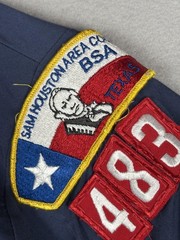 Boy Scouts Of America Shirt Boys 10-12 Blue Official Cub Scout Uniform Patches
