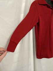 Jerzees Uniform Red Long Sleeve Top/Shirt Size Small Collared Boys Or Girls