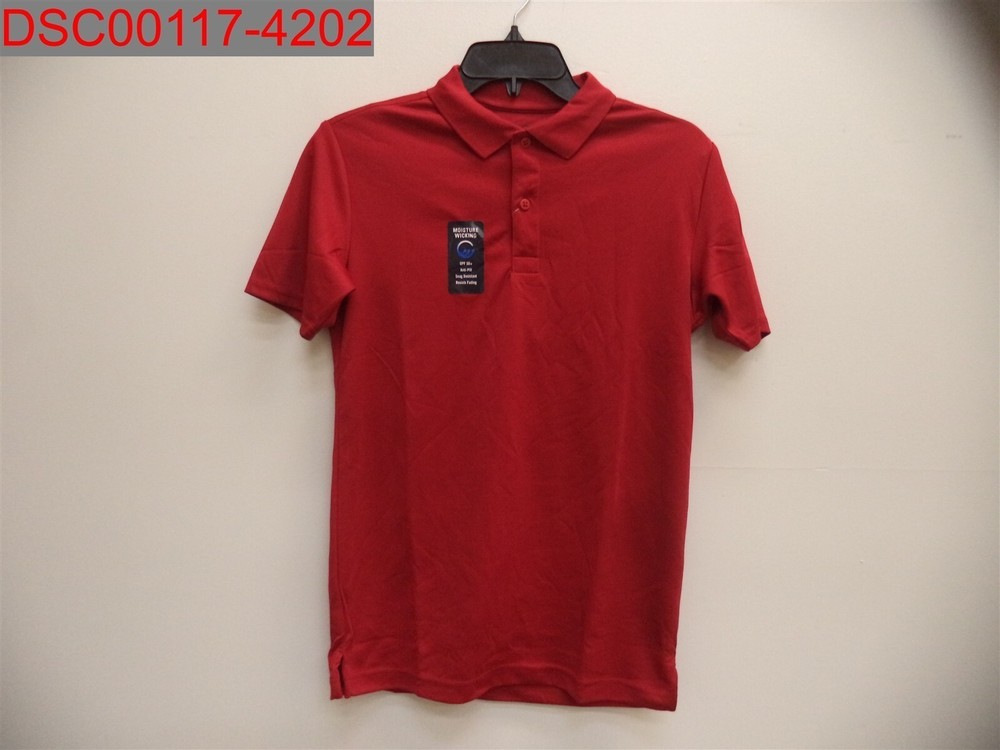 Nautica Boys Red Uniform Short Sleeve Performance Polo, L (14/16) 666980513987