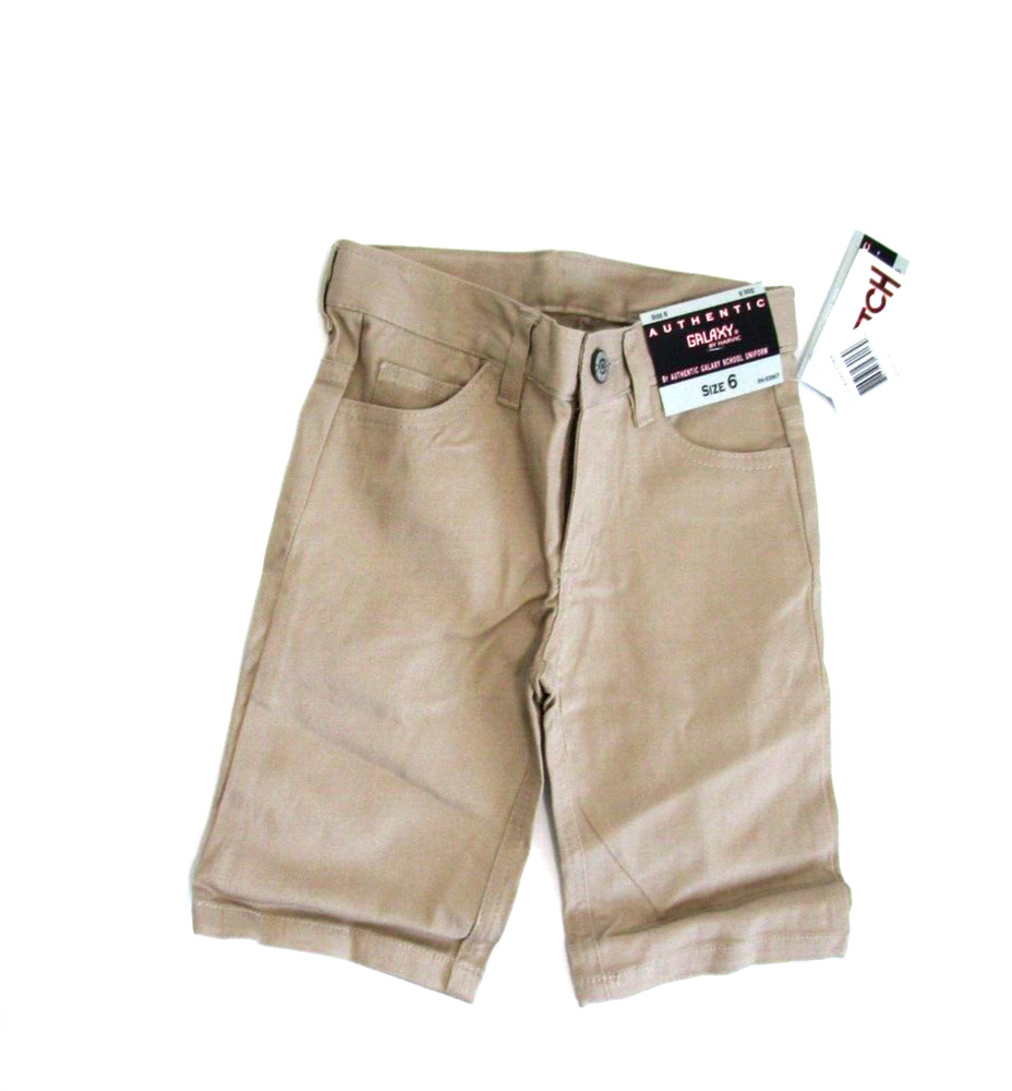 Authentic Galaxy Boy’s/Girls size 4 School Uniform Shorts Stretch Tan 5 Pocket