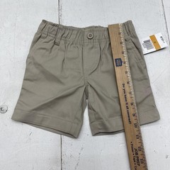 Izod Shorts Boys 3T Khaki School Uniform Flat Front Elastic Waist Schoolwear