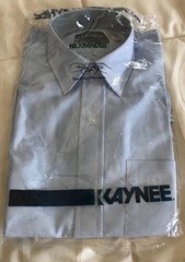 KAYNEE Boy’s Uniform Shirt Light Blue Oxford Size 10 Cotton/Poly Long Sleeve