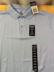 New Boy’s Chaps Approved Schoolwear Polo Shirt Sz 18/20 in Lt. Blue*