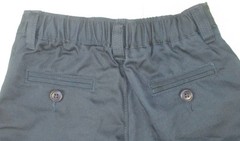 LANDS END Navy Plain Front Blended Chino Pants Boys 5 Slim GC