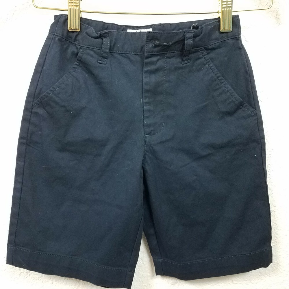 **DEFECTIVE** Cat & Jack Boys’ Flat Front Stretch Uniform Shorts, Navy, 7