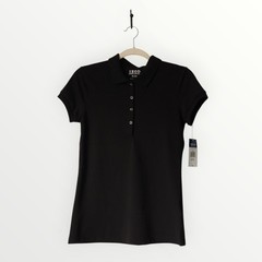IZOD Approved Schoolwear Polo Shirt Black Youth M 7/9 Short Sleeve Uniform New