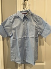 French Toast Kids Size 16 Short Sleeve Button Down Uniform Classic Dress Shirt