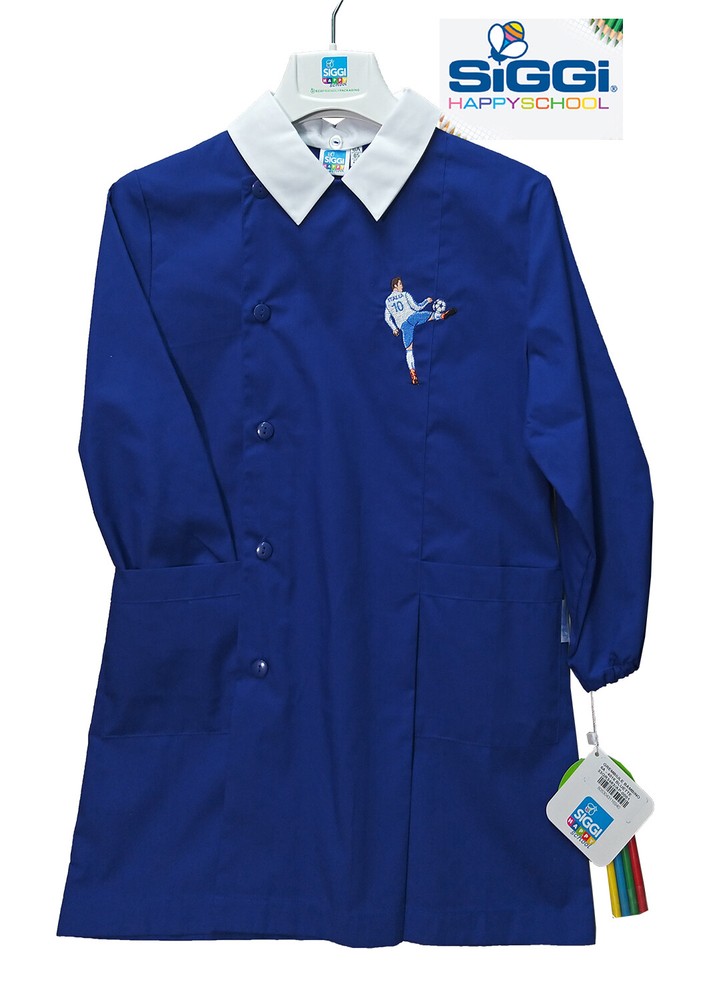 Blue embroidered child’s apron for elementary school SIGGI various models