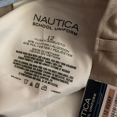 Nautica Boys’ School Uniform Performance Short Khaki Size 12 Husky