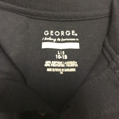George Boys Shirt Size Large 10-12 Navy School Uniform NWT
