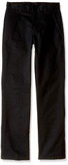 Nautica Husky Boys’ Uniform Flat Front Pant, Black, Large/16 – Husky
