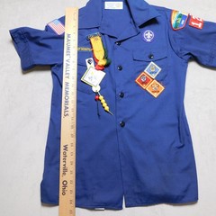Boy Scouts Of America Shirt Boys Medium Blue Cub Scout Uniform Belt Webelos
