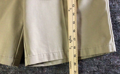 Land’s End School Uniform Shorts Boys Size 14 H Beige Tan Flat Front