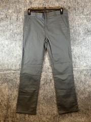 Chaps Boy’s Pants 20 Husky Grey Flat Front Stretch Adjustable Waist School NWT