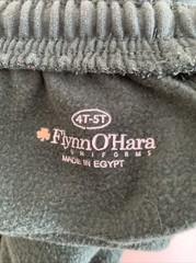 Flynn O Hara Uniforms Sweatpants Size 4T -5T Unisex Green Color
