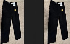 FREE NEW Kids 2 pull on pants cotton adjustable waist formal uniform comfort set