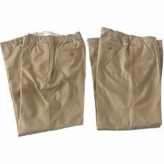 Lands End Boys Size 20 15-16 YRS Ins 28.5” Elastic Waist Chino Pants LOT #LE3J