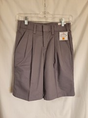 NWT A+ Easy Care Boys School Uniform Shorts Grey Waist 25 Adjustable Waistband