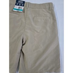 IZOD Boys Khaki Shorts Size 16 Regular School Uniform Wicking UPF 50+ NWT