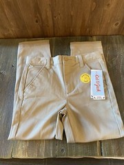 Boys’ Flat Front Stretch Uniform Skinny Fit Pants – Cat & Jack™ Khaki SZ 5 NWT