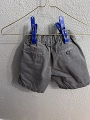 Lands End Shorts Boys Size 6 Gray Shorts School Uniform Elastic Waist