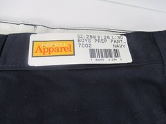 A+ Fabrics Boys Sz 28 M Waist 28 Length 30 Navy Blue School Pants Wrinkle Free