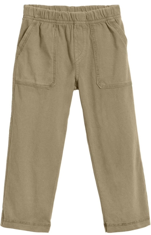 New Boys City Threads Khaki Uniform Soft Jersey Pants Elastic Pull On-Size 16