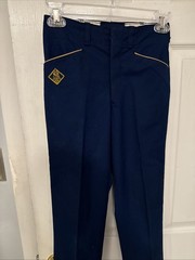Vtg 2pc BSA Shirt Youth Blue Bobcat Cub Boy Scout of America Shirt Pants Uniform
