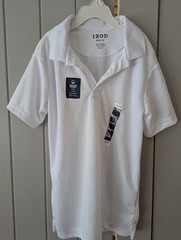 2x IZOD Boys size M 10/12 polo Shirts. Red And White. Boys M 10/12 Gildan Blue T