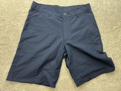 IZOD Uniform Shorts Boys 16 Blue Approved Schoolwear Twill 9″ Inseam Flat Front