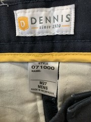 Dennis Uniform Boys Blue Pleated Pants 071000 Size 12 (M27) (List $32)