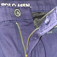 US Polo Assn Boys Uniform Shorts Size 5 Navy Blue