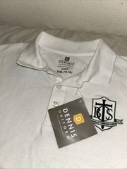 Dennis Youth Polo YXL ~ Brentwood Christian School Uniform White Collared Shirt