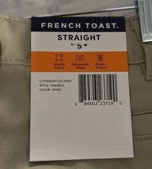 French Toast Boys Sz 5 Straight Leg Khaki Pants Adjustable Waist NWT