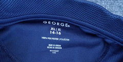 Boys shirt New George Navy XL 14 -16 extra large Short Slv Polo NEW TAGS J101