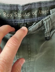 Boy Scouts Of America Green Cargo Shorts Expandable Waist Boys 12 Uniform Cotton