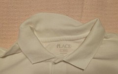 Lot of 2*Childrens Place*Uniform Polo Shirts*White*Gray*Large*10/12