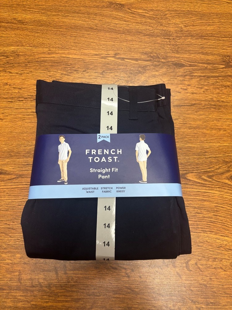 French Toast Straight Fit School Uniform Pants 2pk Boys