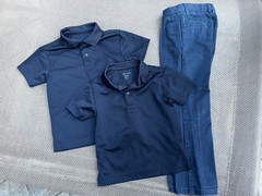 Lot of 3 IZOD: 2 x Boys Short sleeve Polo Shirts, 1 x pants School Uniform 4/5