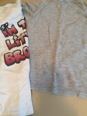 Lot 2 Boys Long Sleeve Shirts 1 Grey & 1 White Size 4T. Play Clothes.