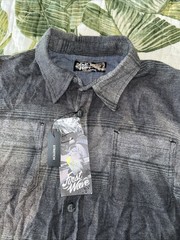 NEW NWT YOUTH Flannel SHIRT First Wave Long SLEEVE Boys