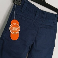 Wonder Nation Stretch Adjustable Waist School Uniform Shorts Blue Size 4