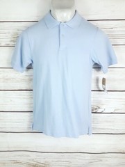 Dockers Boys Polo Shirt Size L 14-16 Light Blue Short Sleeves School Uniform