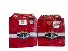 2 Boys Uniform Shirt Short Sleeve RED Polo Golf Collared select size 4 – 7